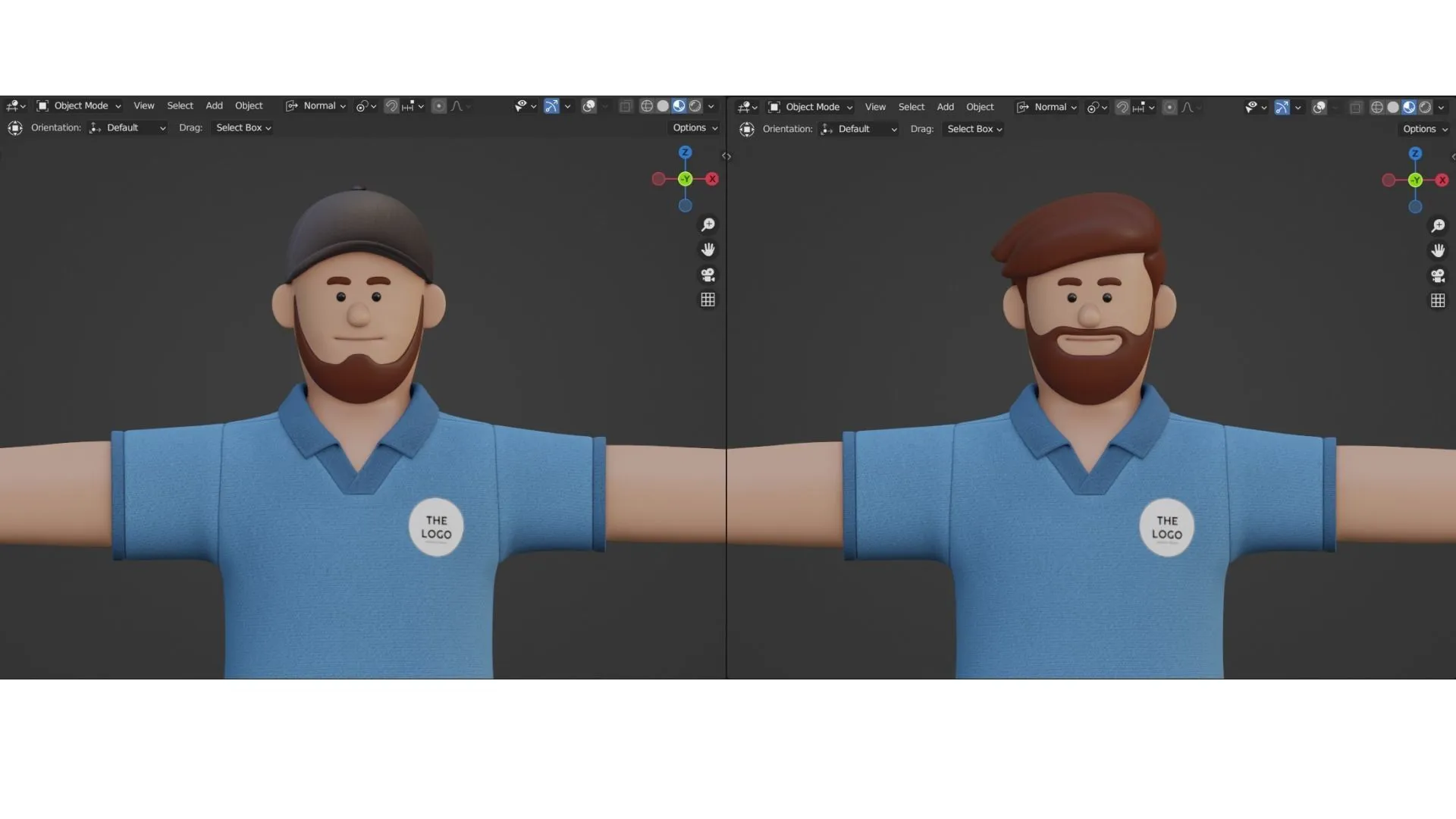 Different assets included with Customizable Office Illustration Man